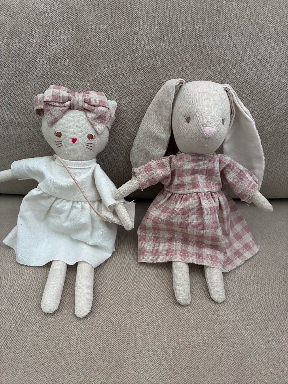 Alimrose/Anthropologie  10” Gingham Animals